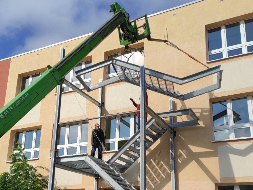 Fluchtreppe aus Metall